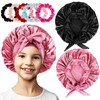 LBYLUS 2 Pcs Satin Bonnet for Kids Sleeping,Kids Bonnets for
