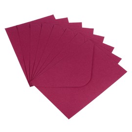 PATIKIL Mini Envelopes, 50 Pack Gift Cards Business Cards Envelope for Greeting Weddings, Dark Red