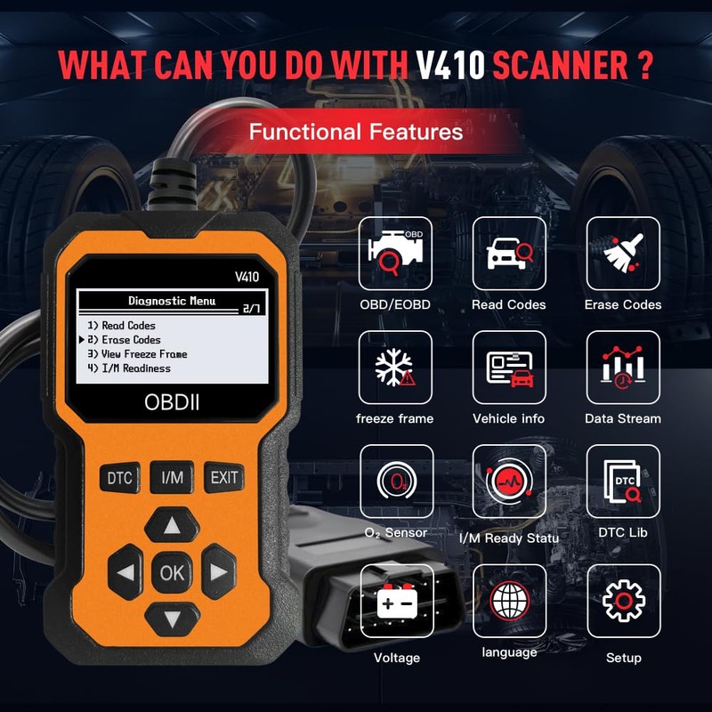 OBD2 Scanner V410 Car Diagnostic Tool – Auto Code Reader
