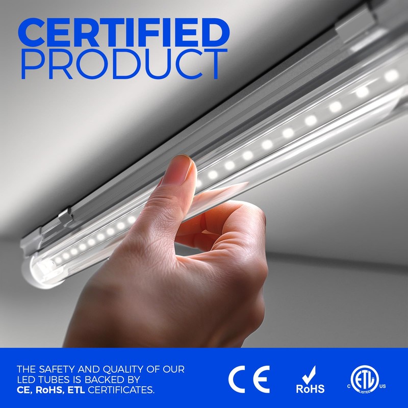 Barrina 5000K 2FT LED Shop Light, 3000LM, 20W, T8 Shop