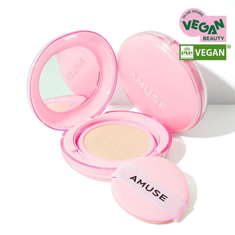 AMUSE Dew Power Vegan Cushion - [Original+Refill] 02 Healthy