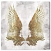 The Oliver Gal Artist Co. Fashion and Glam Wall Art Canvas Prints 'Bright Light Wings' Home Décor, 24" x 24", Gold, White