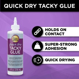 Aleene's AR7-10 17843 Quick Dry Tacky Glue, 8 oz., Multicolor | Aleene's