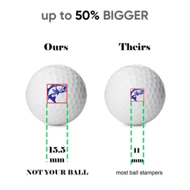 QUBI Golf Ball Stamp, Golf Ball Stamper, Reusable Self-Inking Golf Ball Stamp Marker to Identify Golf Balls, Golf Gift Golf Accessories for Men and Women Golfers (Money)