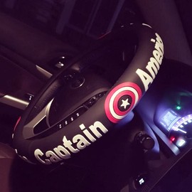 Finex Silicone 3D Molded Design - Checker Black Auto Car Steering Wheel Cover - Black - Universal Fit