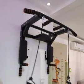 Sangse paeji chamjo 벽걸이 철봉 턱걸이 풀업 실내 운동 밴드 홈짐 [2. 화이트] Wall-Mounted Pull-Up Bar Indoor Exercise Band Home Gym [2. White]
