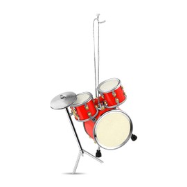 Broadway Gifts 3" Red Wood Drum Set Ornament Decoration