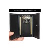Pierre Cow Leather Key Case Wallet, Navy/Navy