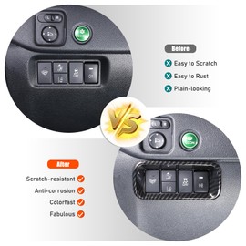 Heutamo Car Headlight Switch Button Frame Cover Trim Compatible with Honda Pilot 2016-2022/ Ridgeline 2017-2023/ Passport 2019-2023, Fog Head Light Adjust Switch Button Frame Trim