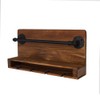KINMADE Industrial Wine Racks Wall Mounted with Stem Glass Holder,Metal