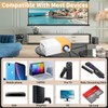 FONCBIEN Mini Projector, 1080P Full HD Portable Small Projector Phone
