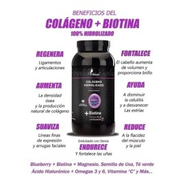 Colágeno Mas Biotina Vsouls Blueberry 600grs Inmediato Blueberry                                                                                      