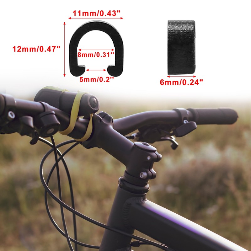 X AUTOHAUX 100pcs Bike Brake Cable Clip C Style Clamp