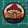 Unbranded VTG Style Magic Mushroom Embroidered Iron On Patch Hippie