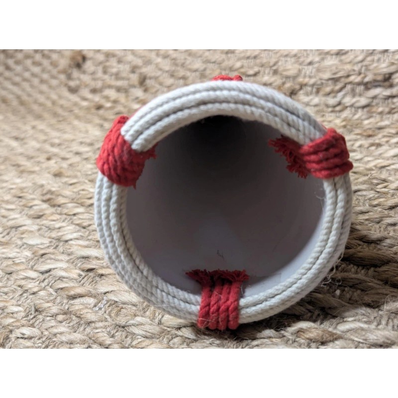 Holiday Lane Boho Festive Yarn Cone Christmas Tree Red White