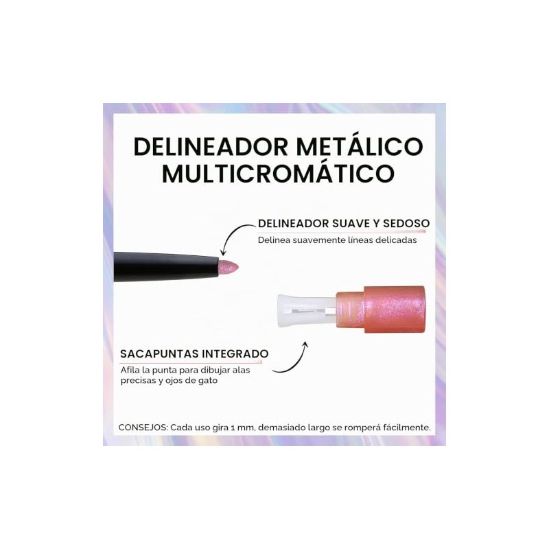Erinde Lápiz Delineador de Ojos Camaleón Metálico, #01