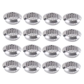 SEWACC 50pcs Cabinet Vent Covers Durable Stainless Steel Air Vent Grille for Wardrobe Odorless Environment Easy Installation Angled Design