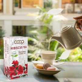 80 Tea Bags Hibiscus Tea 100% Natural - 4 Boxes 1.5 g Bags