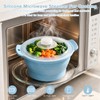 42oz Silicone Microwave Steamer For Cooking, Collapsible Food Steamer For