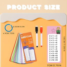 FENQURO 1 + 1 Additional Flashcards, Practice Dividing with 15 x Exercise Sheets, Calculation Aid Dry Wipe Clean Without Smudging and No Colour Residue