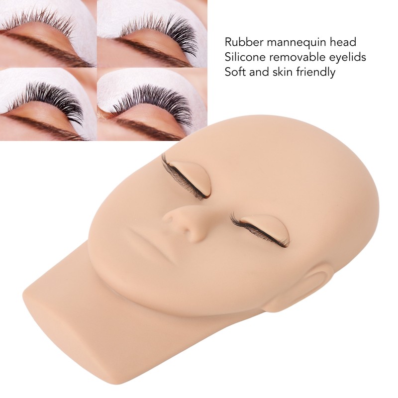 Lash Mannequin Head Makeup Eyelash Extension Practice Doll Head with