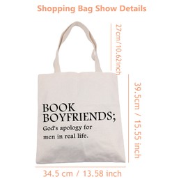 MAOFAED Smut Reader Book Sleeve God's Apology for Men in Real Life Bookworm Gift Zipper Book Protector (Real Life Tote Bag)