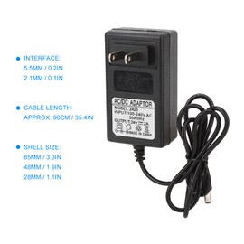 ZJchao 48 W Adaptador de Corriente de Uñas, 24V 2 A Adaptador de Corriente Adaptador de Fuente de Alimentación para Adaptador de LED Lámpara de Uñas Enchufe de EE. para Cargador para Uñas LED