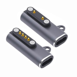 chenyang 2 Pack USB C to Smart Watch Charger Magnetic Charging Adapter for Pitch 7.62mm 2Pin/4Pin Smart Watch/Bone Conduction Headphone