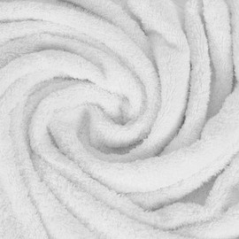 BY LORA Terry Bath Towel Hand Towel and Wash Cloth Plush Towel for Bath Shower - White Set of 8