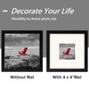 Black 8x8 (20x20 cm) Photo Frames Display 4x4 Pictures -
