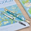 Jinhao 10 Capless Fountain Pen with Box, Marble Blue Retractable