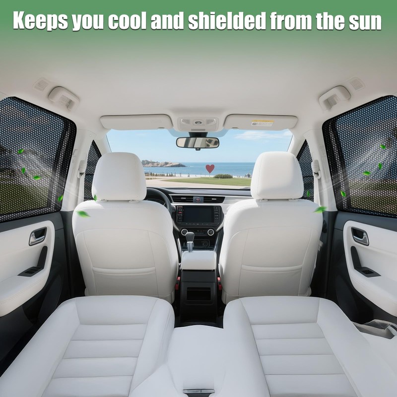 Car Window Shades for Forester 2019-2024, 4 Pack Mesh Side