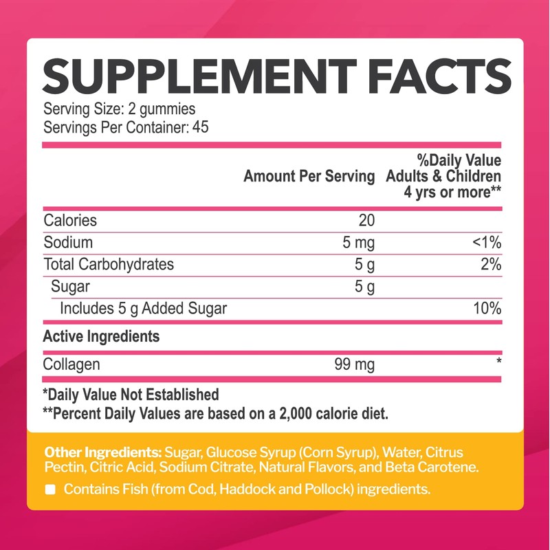 Collagen Gummies for Women & Men (90 Count) - Premium