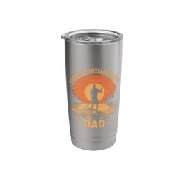 Retro Standup Paddleboard Dad Paddleboarding Stainless Steel Insulated Tumbler