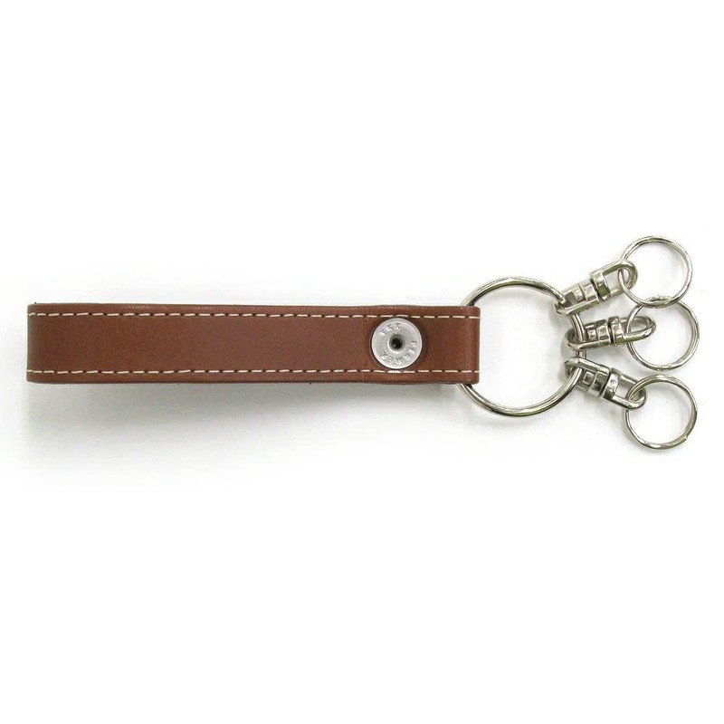 Wachifudo Dayan Cat Dayan Genuine Leather Metal Belt Key, Brown,