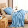 PHF 100% Cotton Waffle Weave Throw Blanket, Soft Lightweight Breathable
