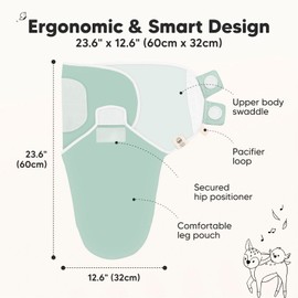 KeaBabies 3-Pack Baby Swaddle Sleep Sacks and 5-Pack Muslin Baby Burp Cloths - Organic Newborn Swaddle Sack, Bamboo Viscose Cotton Baby Burp Cloth