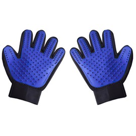 【ecixniy】Pet Grooming Gloves,One Pair Gentle BPA free dog washing glove,Pet Hair Remover,Cat Brush Fur Removal Groomer for all Pet Hair Removal Needs-For a Clean Home & Happy Fur Babies.（1pair Blue）