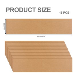 Dunzoom 15 Pcs Cardboard Spray Shield Paint 36 x 9 Inches Paint Spray Shield Painters Tool for Trim Walls, Doors, Floors House Painting Supplies