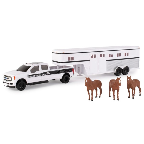 Ford 1:32 Scale F-350 Pickup with Horse Trailer and Horses