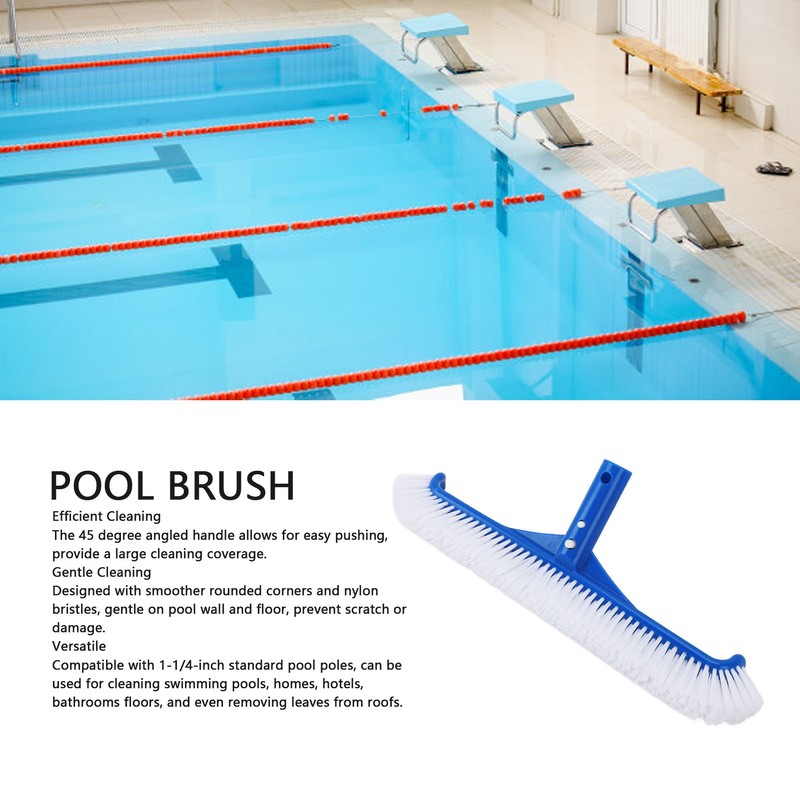 Pool Brush Head Nylon Bristles Efficient Cleaning Versatile Pool Scrub