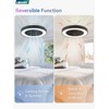 LEDIARY 20 Inch Low Profile Ceiling Fans With Lights, Led