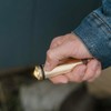 Barebones Mini Flashlight - Brass, Vintage-Style Rechargeable Flashlight with Adjustable