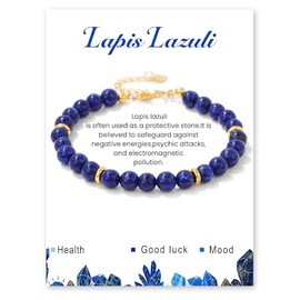 JJDreams Natural Stone Bracelet Boho Gemstone Beads Bracelets Bead Bracelet for Men and Women, No