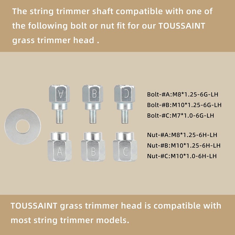 Toussaint 3-Blade Trimmer Head for Gas Powered Weedwacker Universal Weed