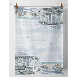 Ambiente Beach Cabin Tea Towel 50 x 70 cm 100% Cotton