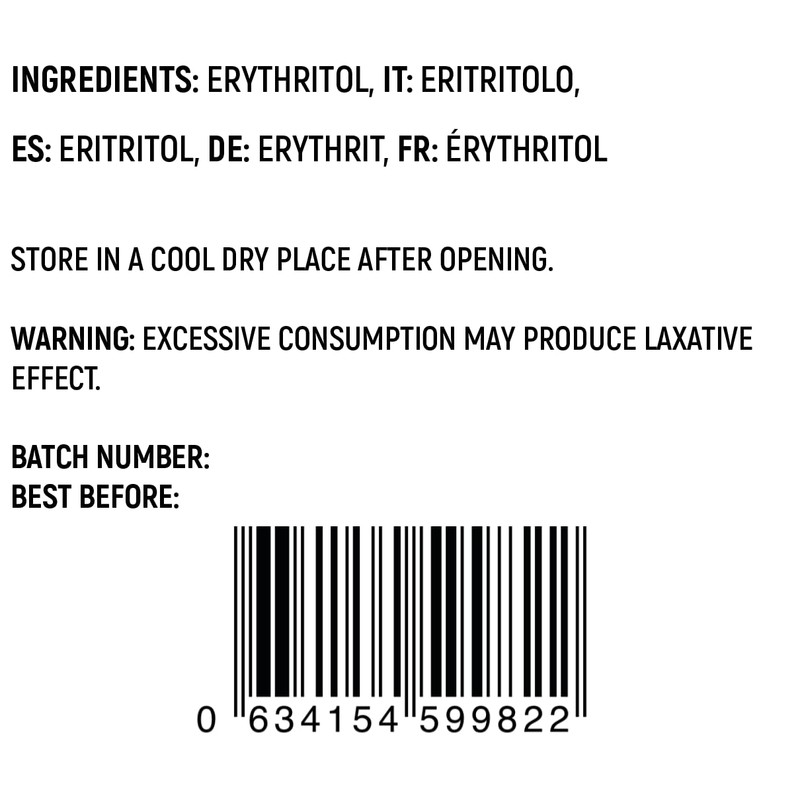 100% Natural Erythritol 300g by NKD Living (Granulated)