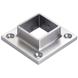 CROSO CN4900210 Wall and Floor Flange for Square Tube 40 x 40 mm Stainless Steel V4A Silver