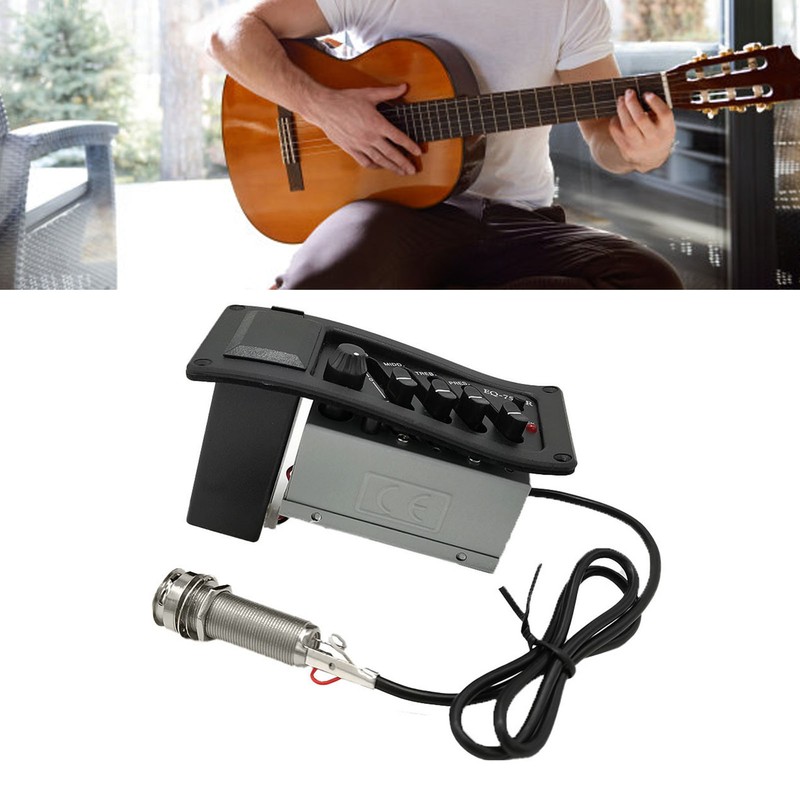 Guitar Box Pickup 4 Band Equalizer Classical Folk Acoustic Parts