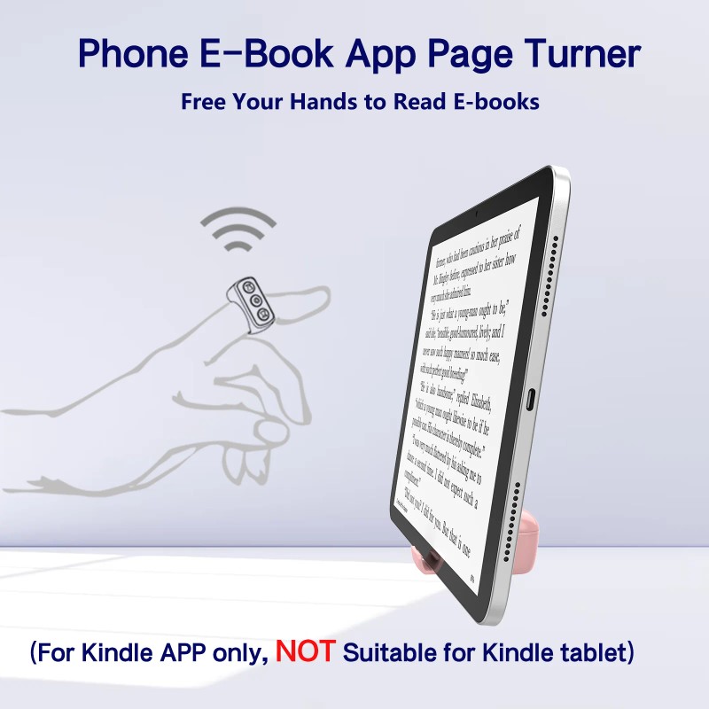 Wireless Finger Ring Remote for TikTok Scrolling Kindle Page Turning